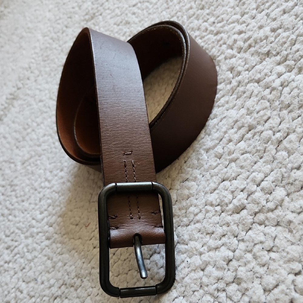 Men's Brown Genuine Leather Belt Sz 100/40 Fits Waist 36"- 40" Classic Versatile